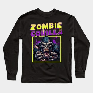 Zombie Gorilla funny Long Sleeve T-Shirt